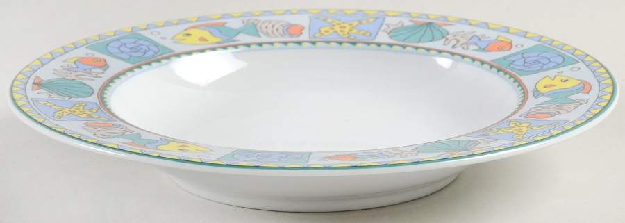 Beach Party Large Rim Soup Bowl by Studio Nova-1