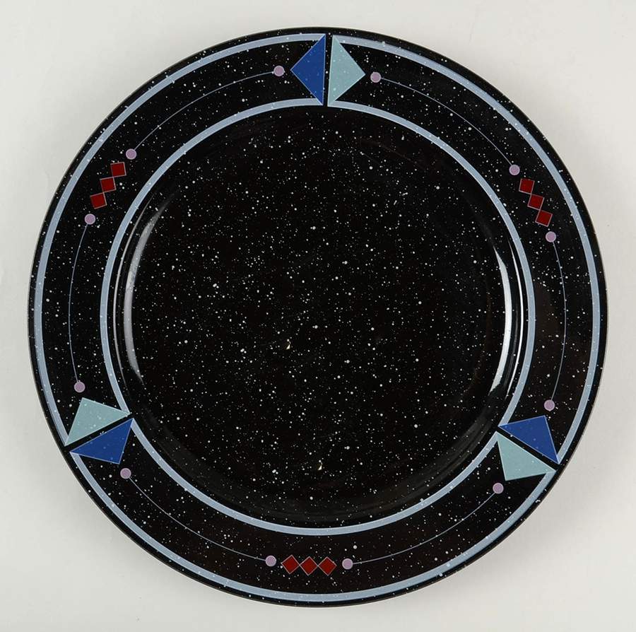 Black Marble 12" Chop Plate (Round Platter) by Studio Nova-1
