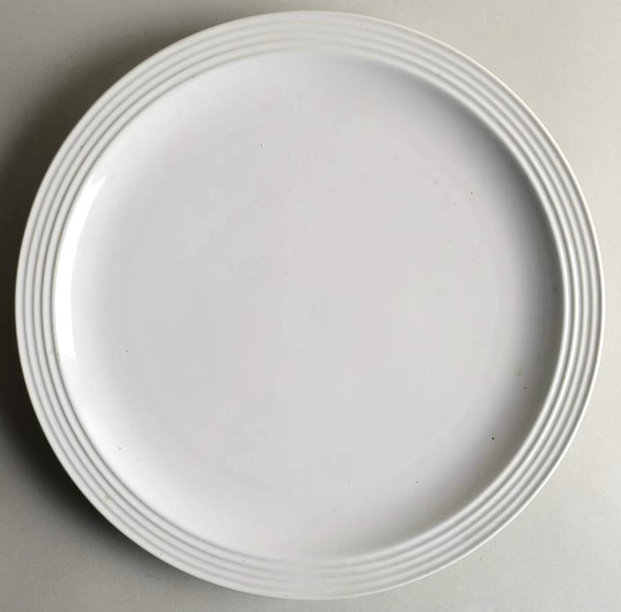 Bon Appetit White 12" Chop Plate (Round Platter) by Studio Nova-1