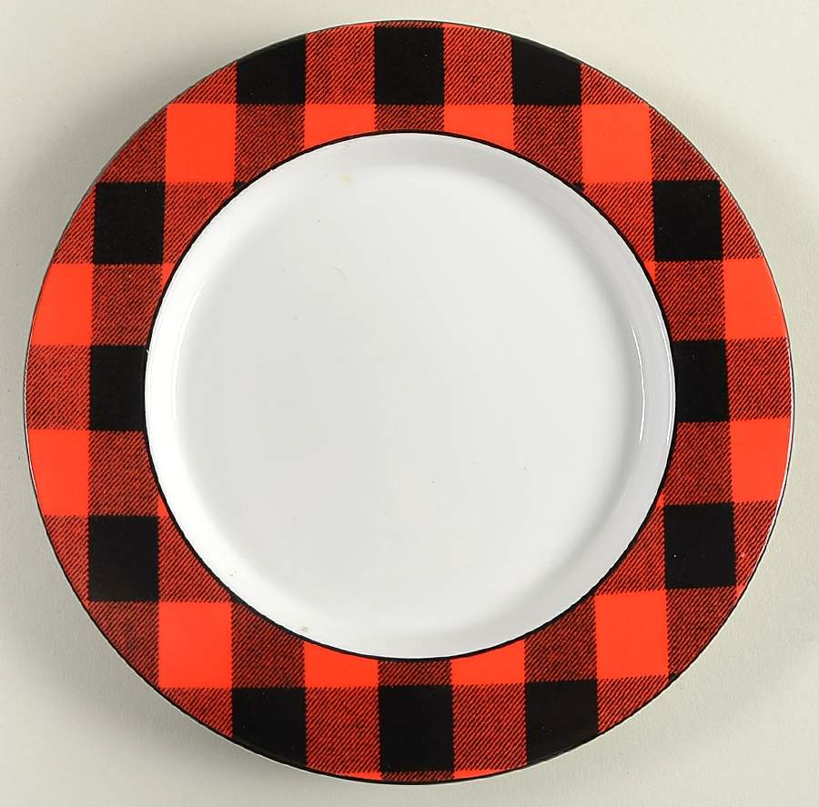 Buffalo Plaid Red Salad Plate by Studio Nova-1