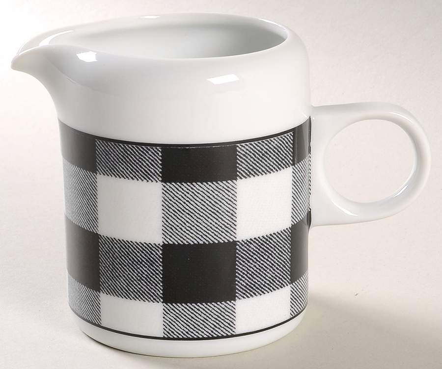Buffalo Plaid Black and White Creamer by Studio Nova-1