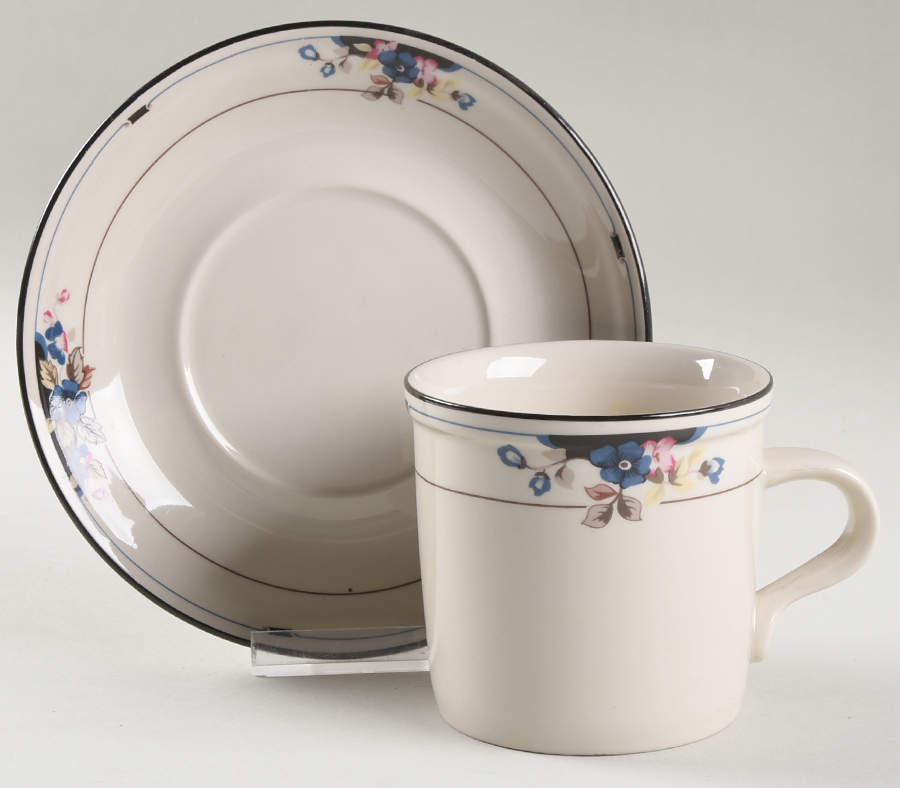 Camelia Flat Cup & Saucer Set by Studio Nova-1