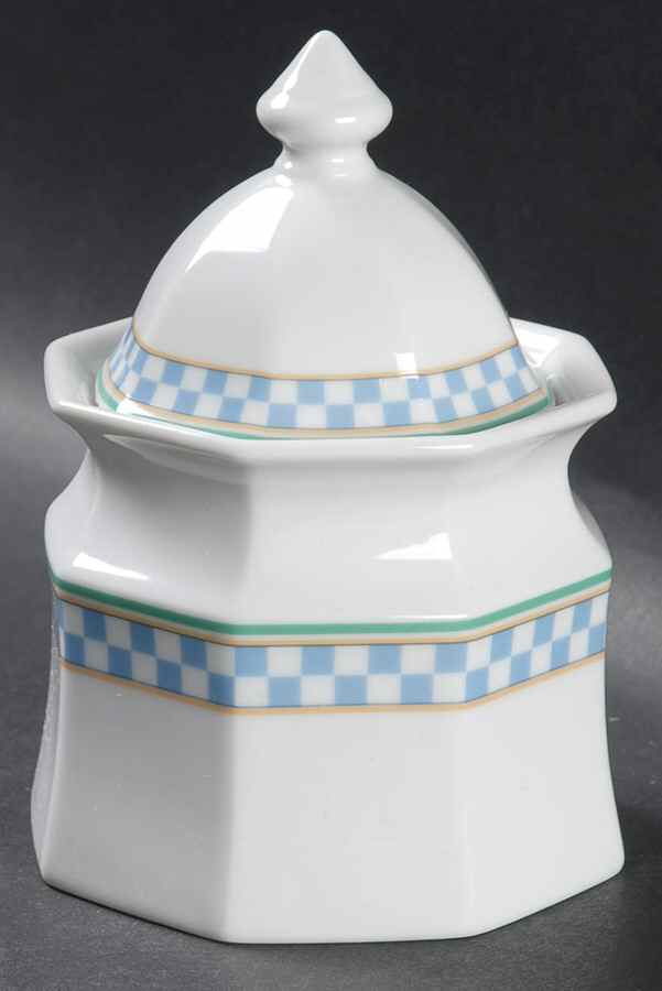 Country Cafe Blue Sugar Bowl & Lid by Studio Nova-1