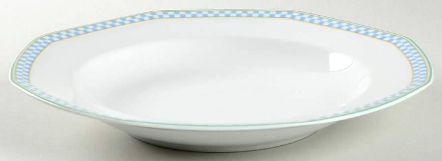 Country Cafe Blue Large Rim Soup Bowl by Studio Nova-1