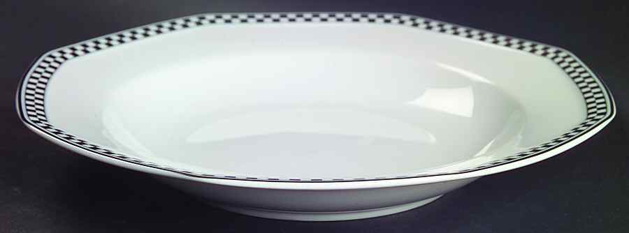 Country Cafe Black Large Rim Soup Bowl by Studio Nova-1