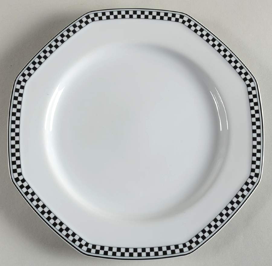 Country Cafe Black Salad Plate by Studio Nova-1