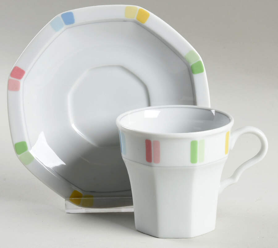 Color Chart Flat Cup & Saucer Set by Studio Nova-1