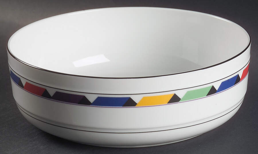 Color Optics 9" Round Vegetable Bowl by Studio Nova-1