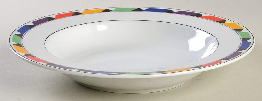 Color Optics Large Rim Soup Bowl by Studio Nova-1