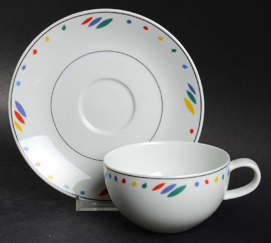Color Palette Flat Cup & Saucer Set by Studio Nova-1