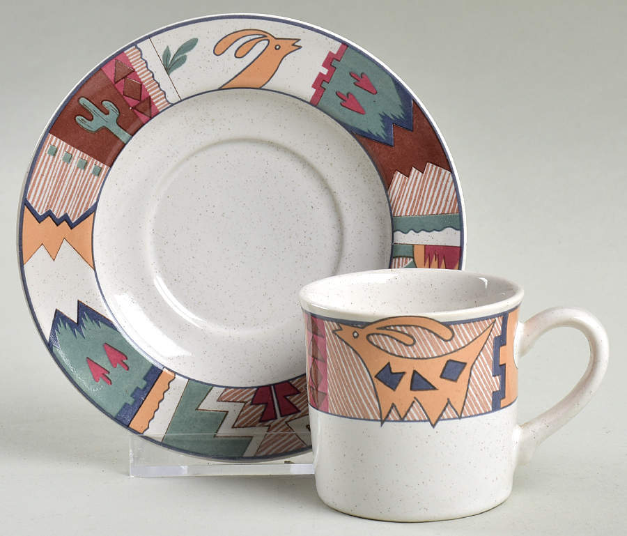 Deer Run Flat Demitasse Cup & Saucer Set by Studio Nova-1