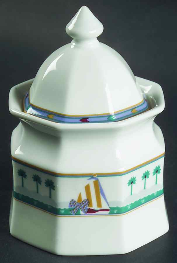 Emerald Coast Sugar Bowl & Lid by Studio Nova-1