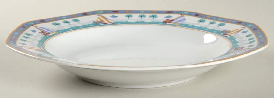 Emerald Coast Large Rim Soup Bowl by Studio Nova-1