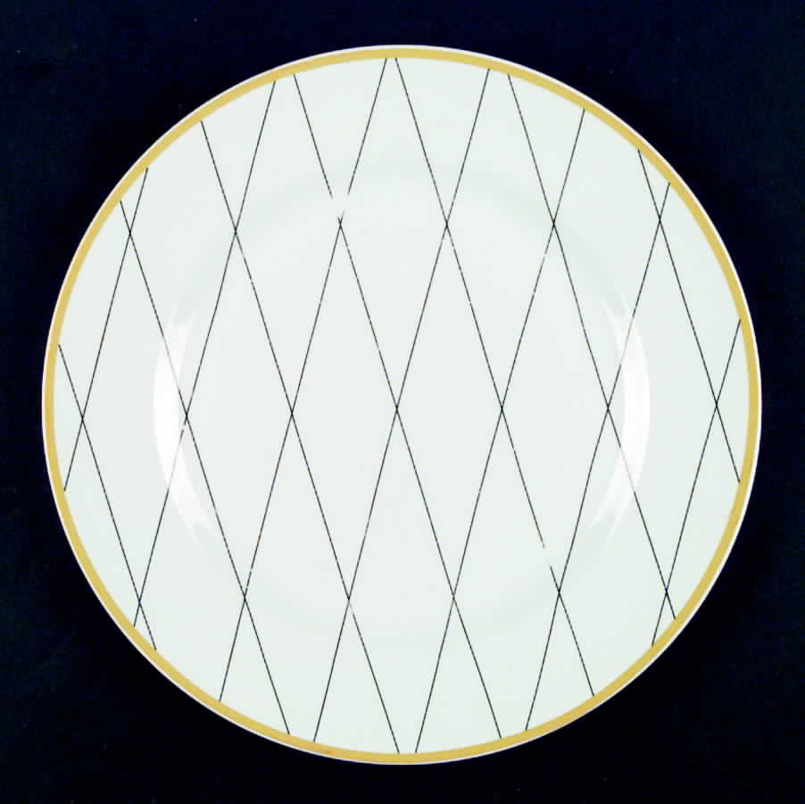 Fashion Grid Yellow Dinner Plate by Studio Nova-1