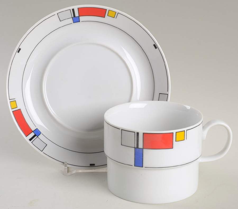 Flash Back Flat Cup & Saucer Set by Studio Nova-1