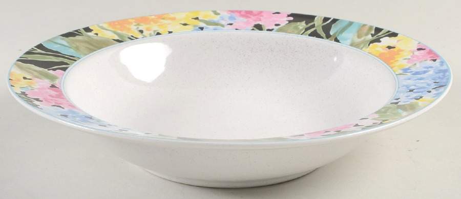 Floral Image Rim Soup Bowl by Studio Nova-1