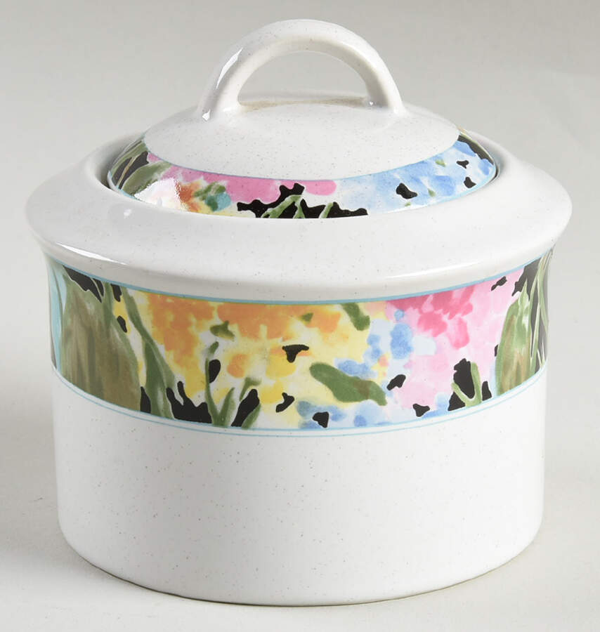 Floral Image Sugar Bowl & Lid by Studio Nova-1