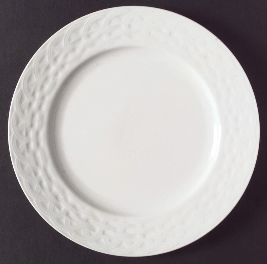 French Basket White Dinner Plate by Studio Nova-1