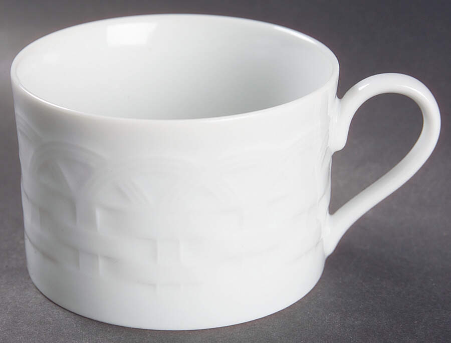 French Basket White Flat Cup by Studio Nova-1