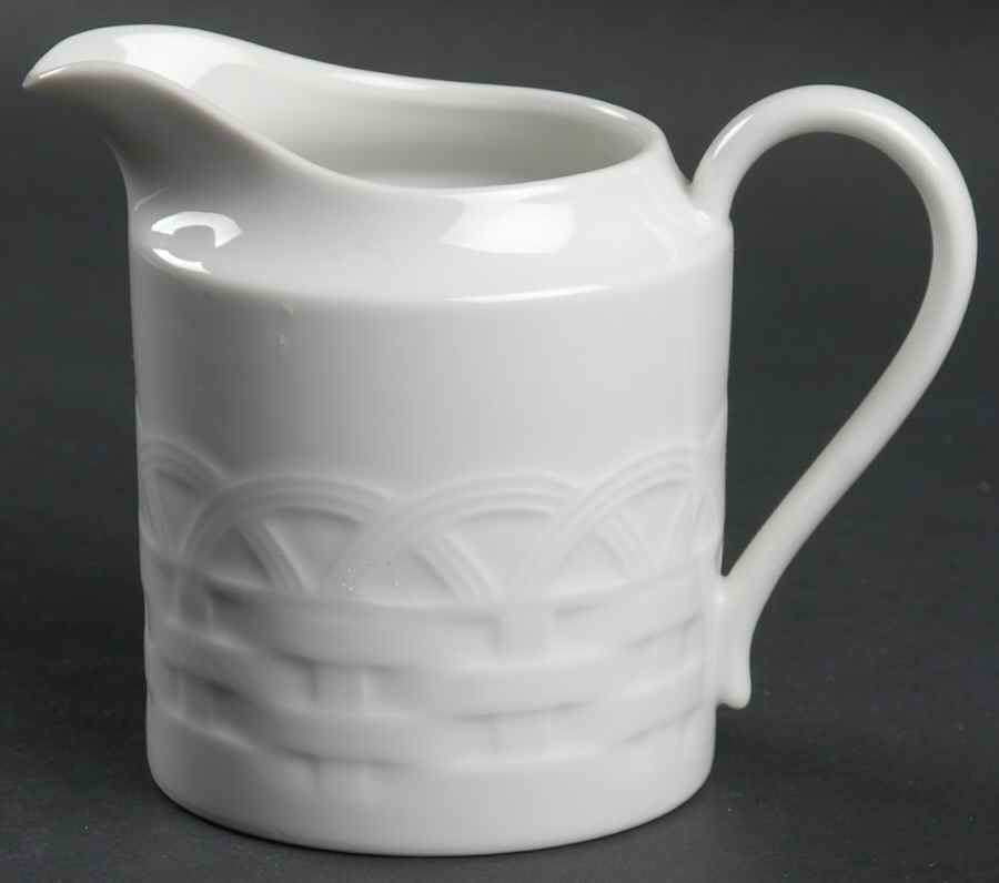 French Basket White Creamer by Studio Nova-1