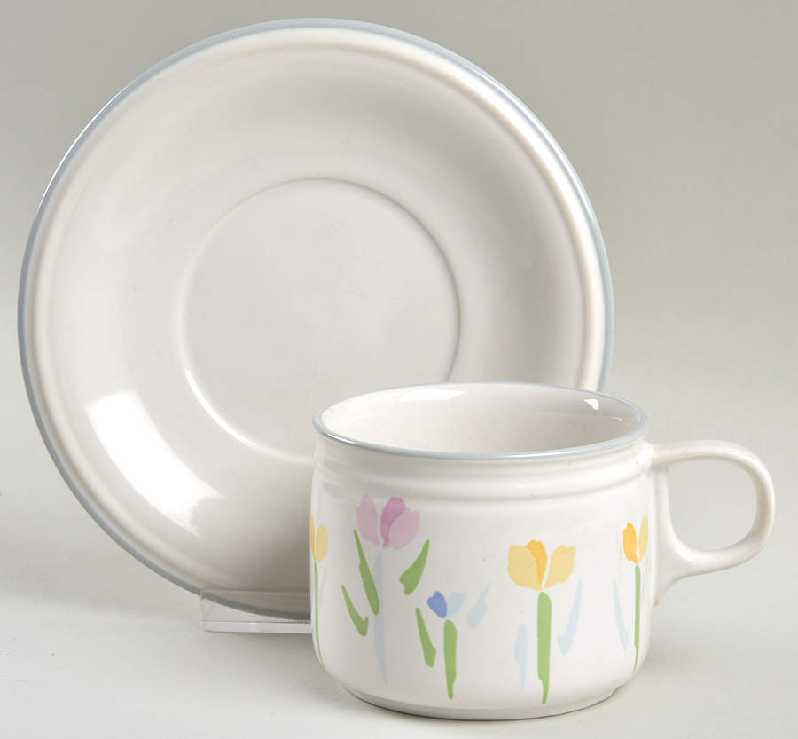 Fresh Mint (Made In Thailand) Flat Cup & Saucer Set by Studio Nova-1