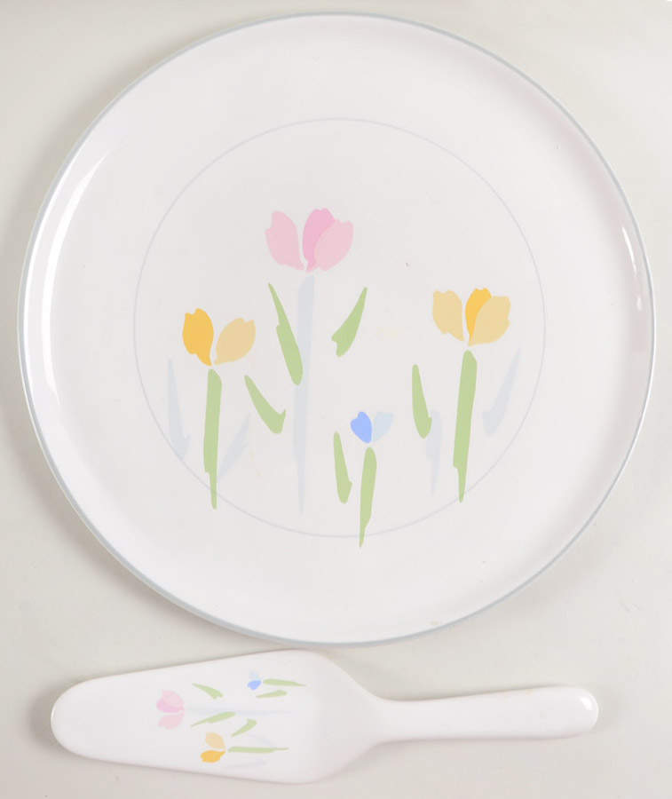 Fresh Mint (Made In Thailand) Cake Plate and Server (Boxed Set) by Studio Nova-1