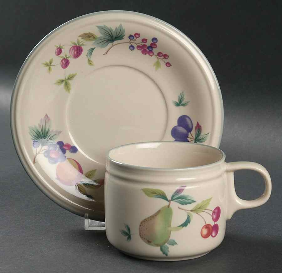 Harvest Harmony Flat Cup & Saucer Set by Studio Nova-1