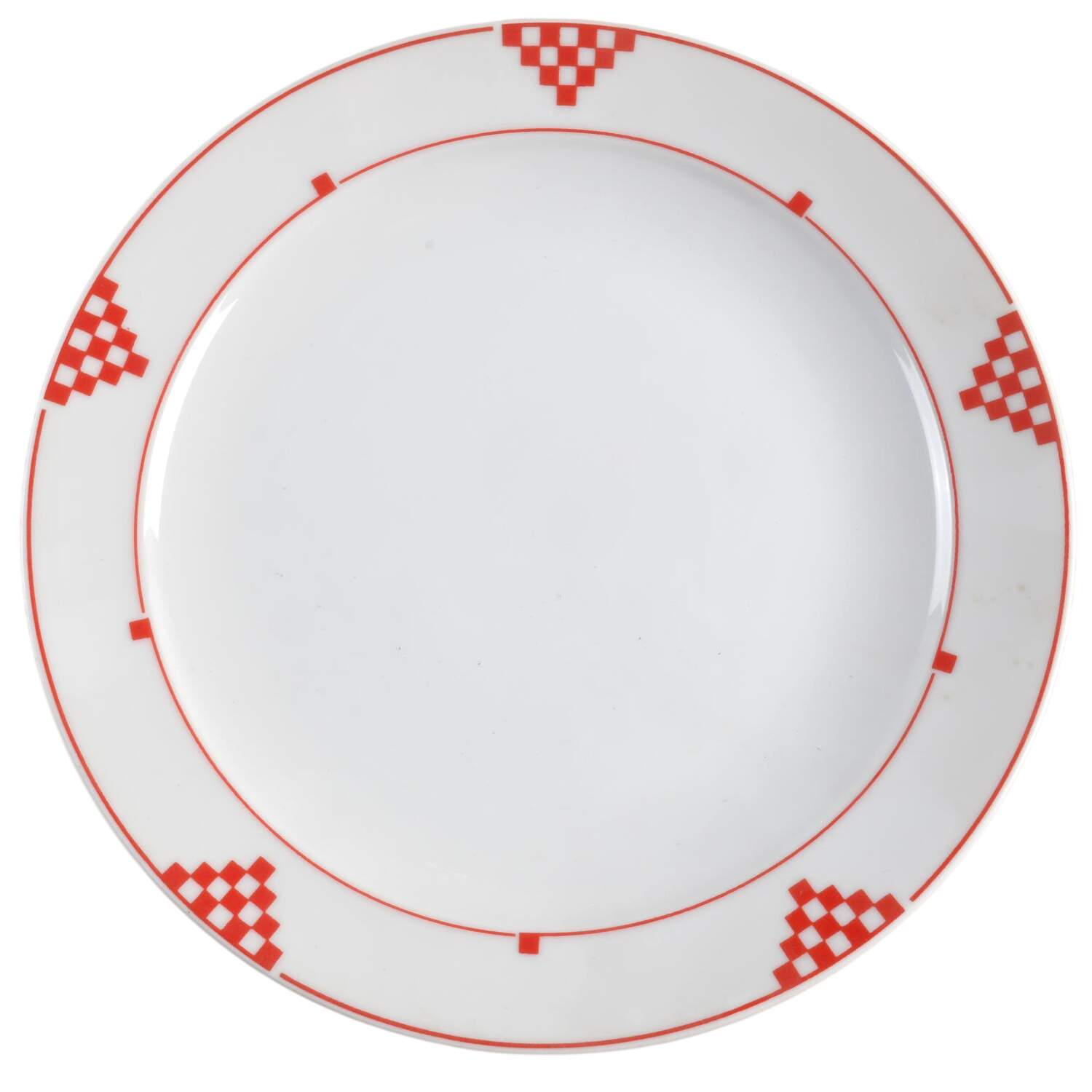 Herald Square Red Salad Plate by Studio Nova-1