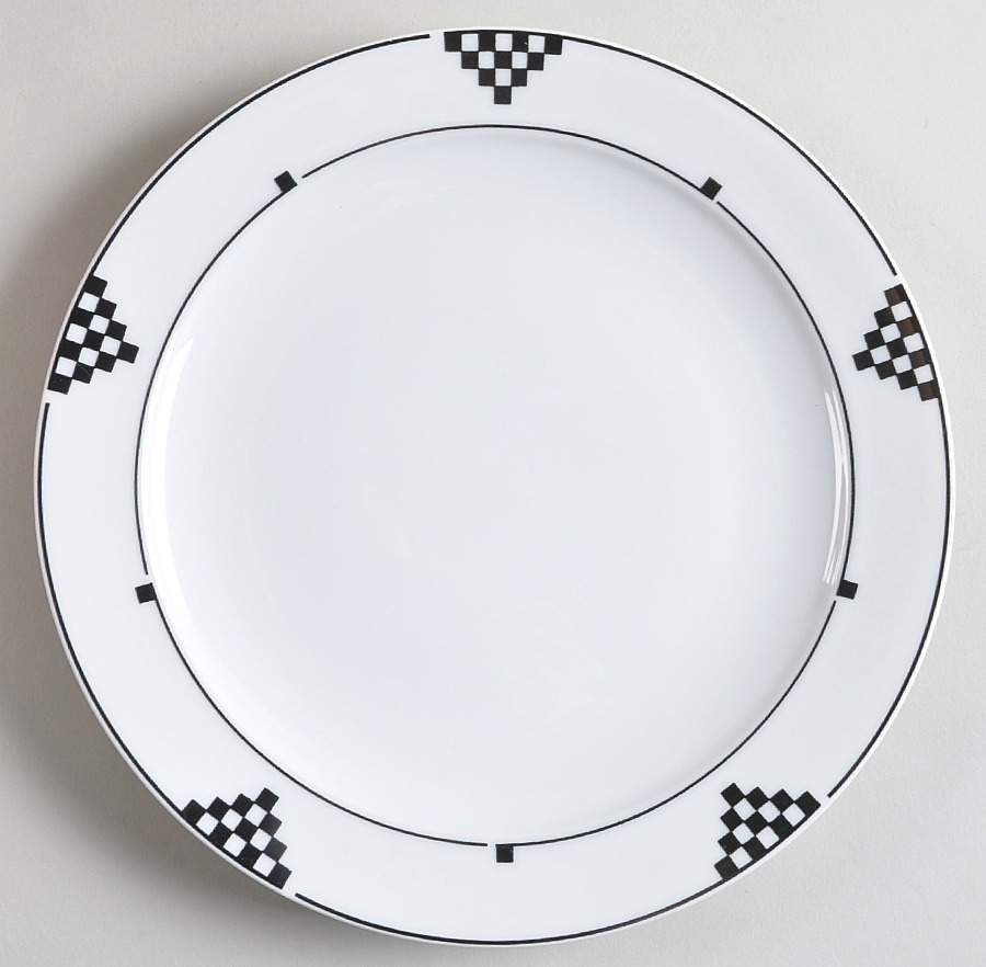 Herald Square Black Salad Plate by Studio Nova-1