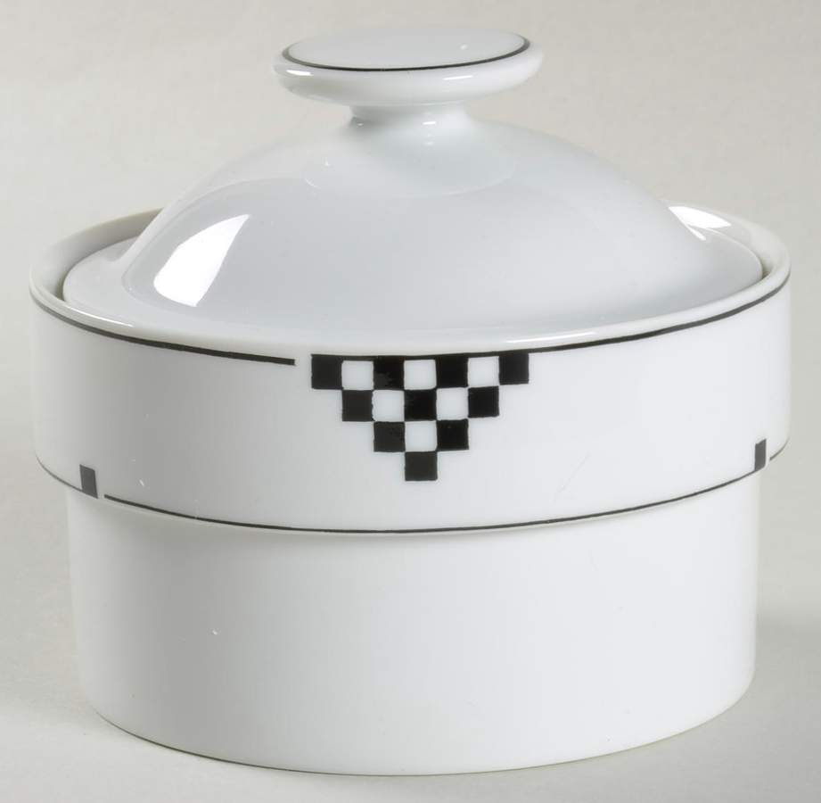 Herald Square Black Sugar Bowl & Lid by Studio Nova-1