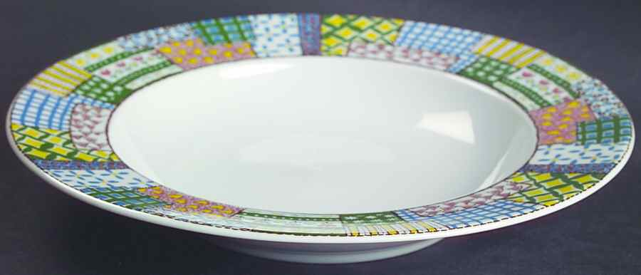 Homespun Large Rim Soup Bowl by Studio Nova-1