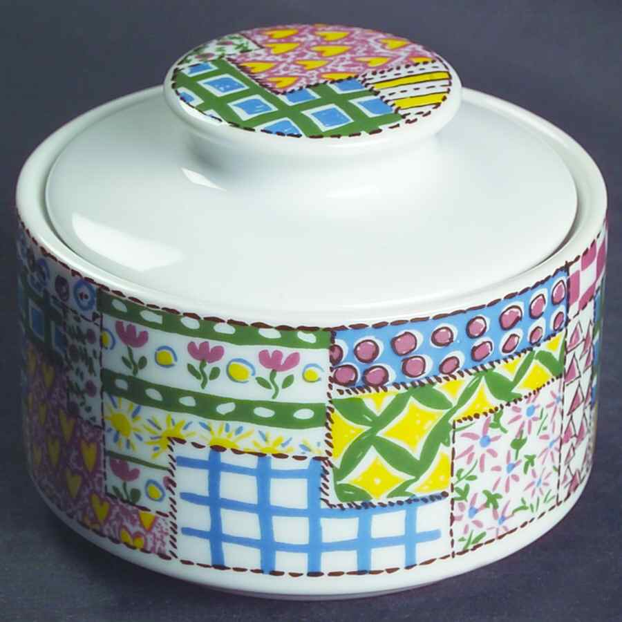 Homespun Sugar Bowl & Lid by Studio Nova-1