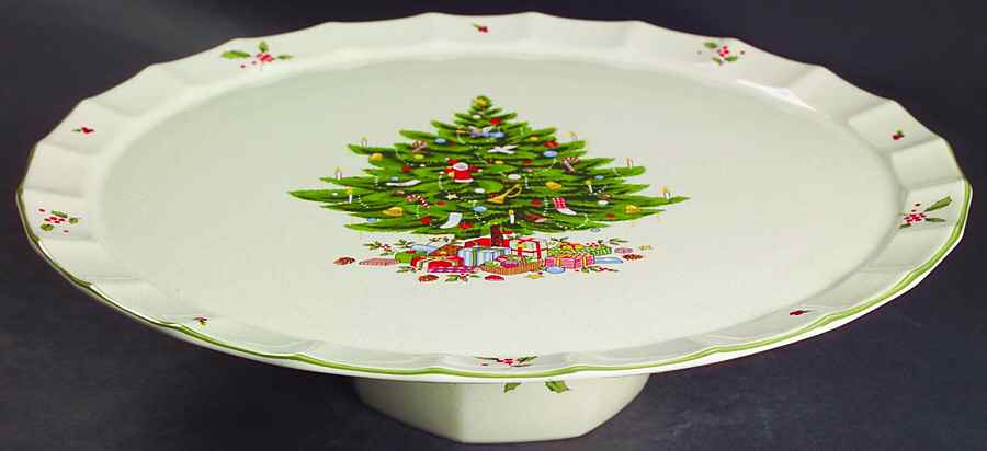 Holiday Season 13" Diameter Pedestal Cake Stand by Studio Nova-1
