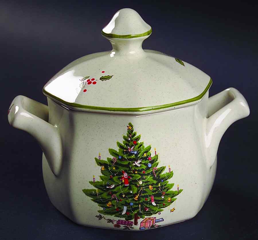 Holiday Season Sugar Bowl & Lid by Studio Nova-1