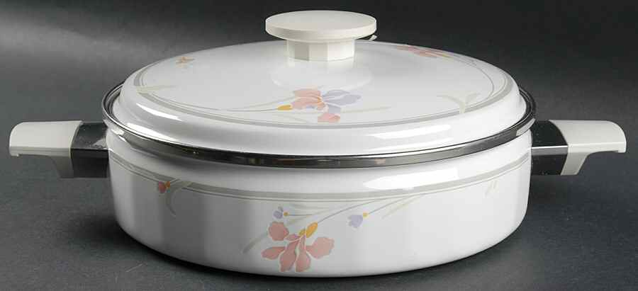 Iris Mist 2 Quart Metal Covered Casserole by Studio Nova-1