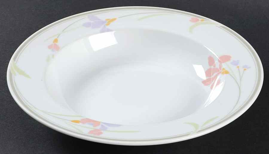 Iris Mist Large Rim Soup Bowl by Studio Nova-1