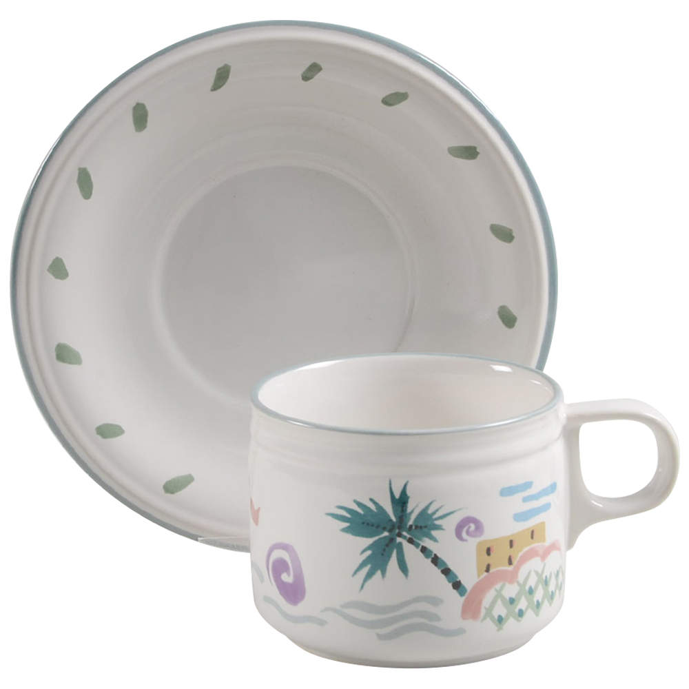 Island Breeze Flat Cup & Saucer Set by Studio Nova-1