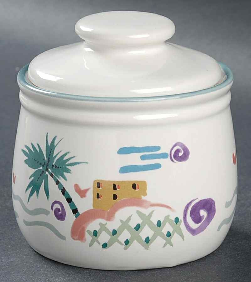 Island Breeze Sugar Bowl & Lid by Studio Nova-1