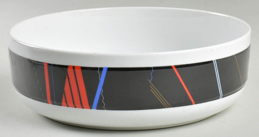 Jazz Black 9" Round Vegetable Bowl by Studio Nova-1