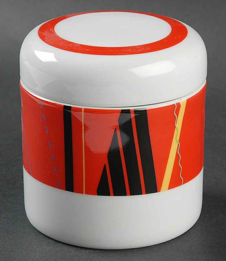Jazz Red Sugar Bowl & Lid by Studio Nova-1