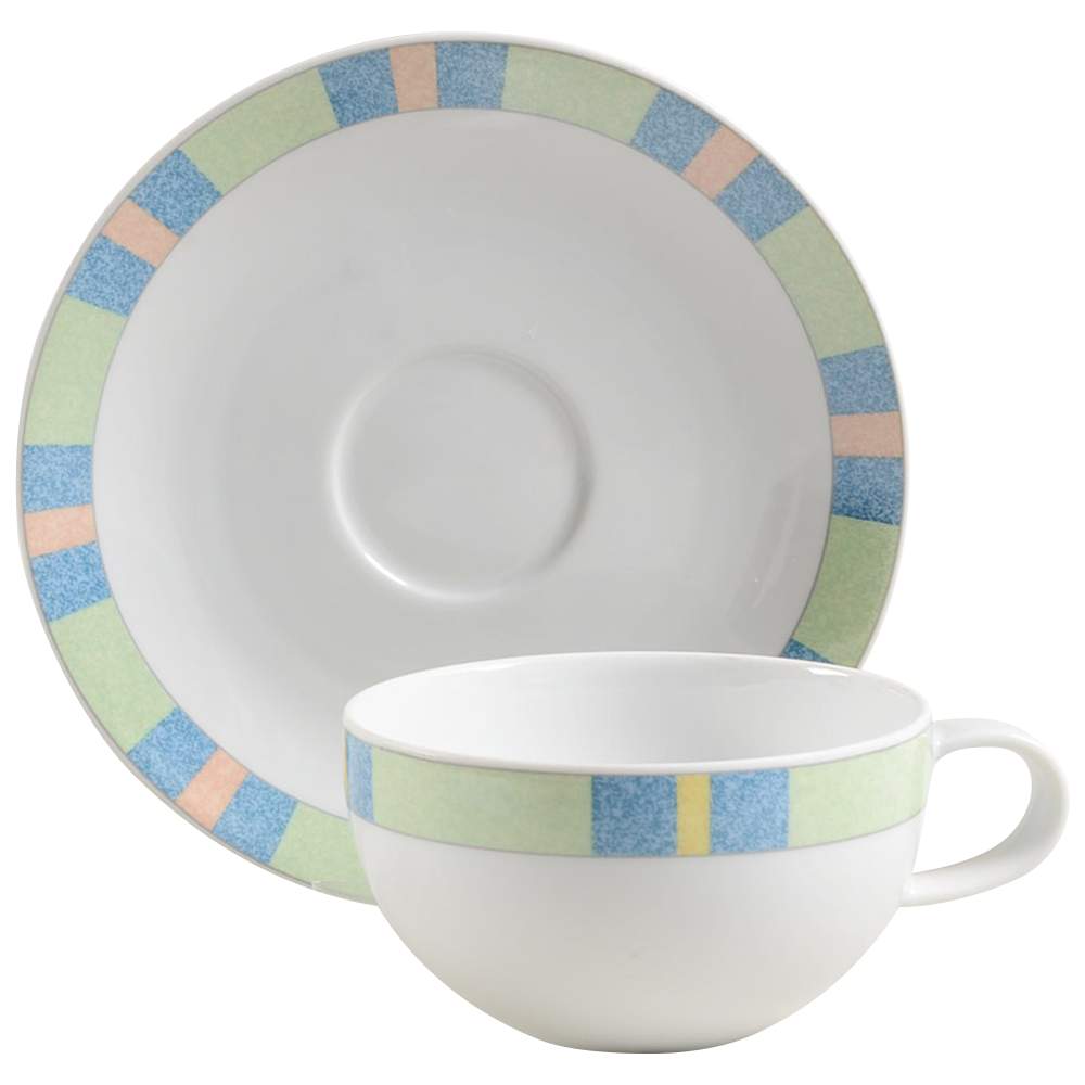 Kaleidoscope Flat Cup & Saucer Set by Studio Nova-1