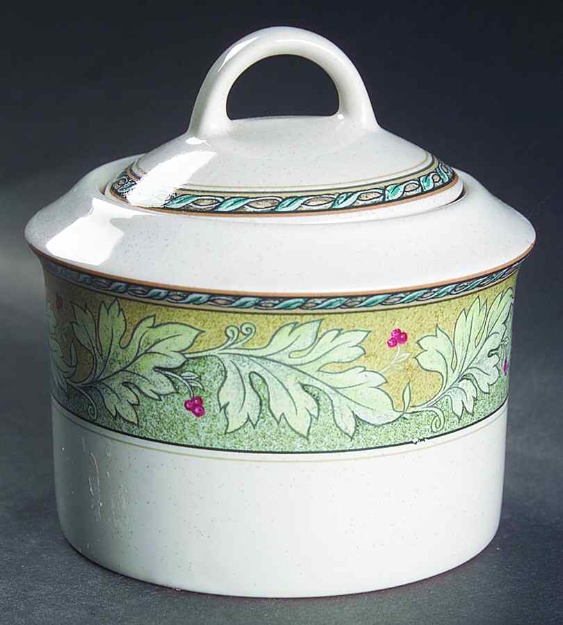 Leaf Mural Sugar Bowl & Lid by Studio Nova-1
