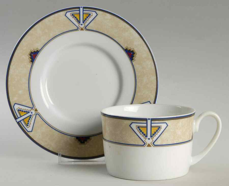 Moon Dance Flat Cup & Saucer Set by Studio Nova-1
