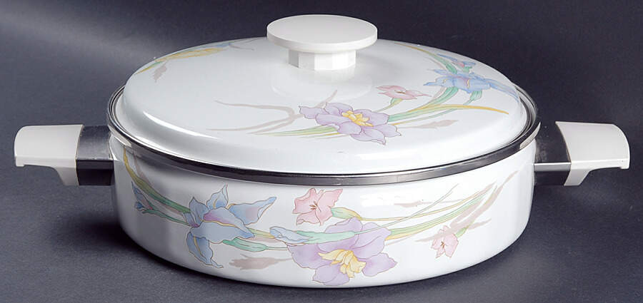 Gabriele (New Gabriele) 2 Quart Metal Covered Casserole by Studio Nova-1