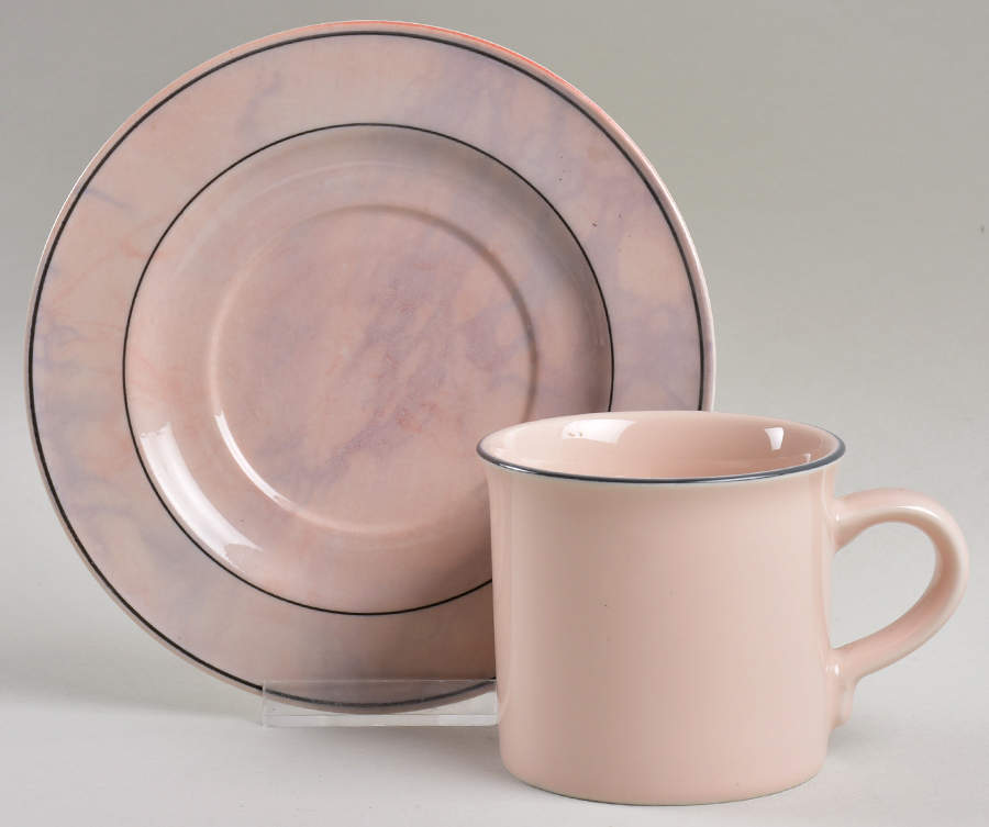 Neopolitan Opal Flat Cup & Saucer Set by Studio Nova-1
