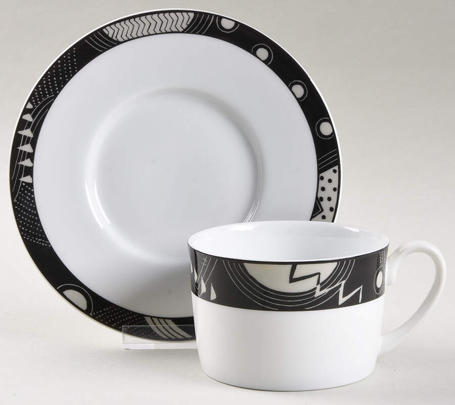Night Light Flat Cup & Saucer Set by Studio Nova-1