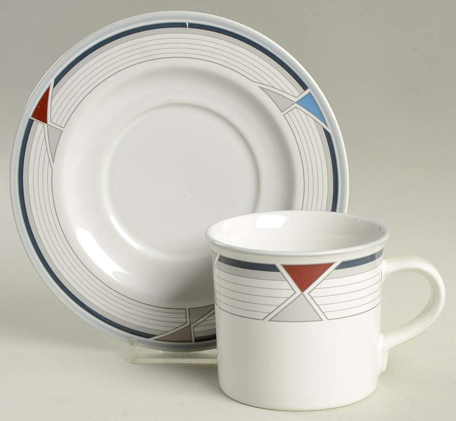 Panache Flat Cup & Saucer Set by Studio Nova-1