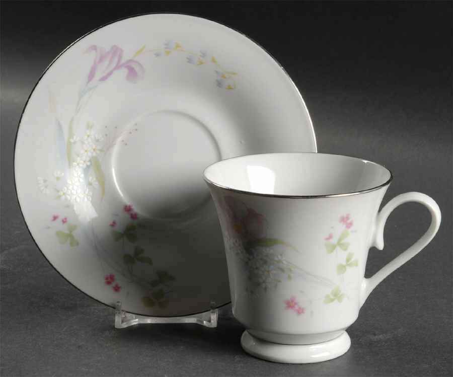 Pink Vista Footed Cup & Saucer Set by Studio Nova-1