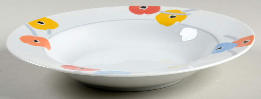 Poppy Promenade Rim Soup Bowl by Studio Nova-1