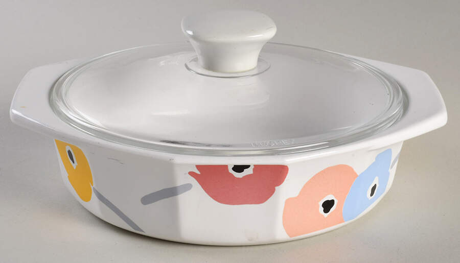 Poppy Promenade 1 Pt Round Covered Casserole by Studio Nova-1